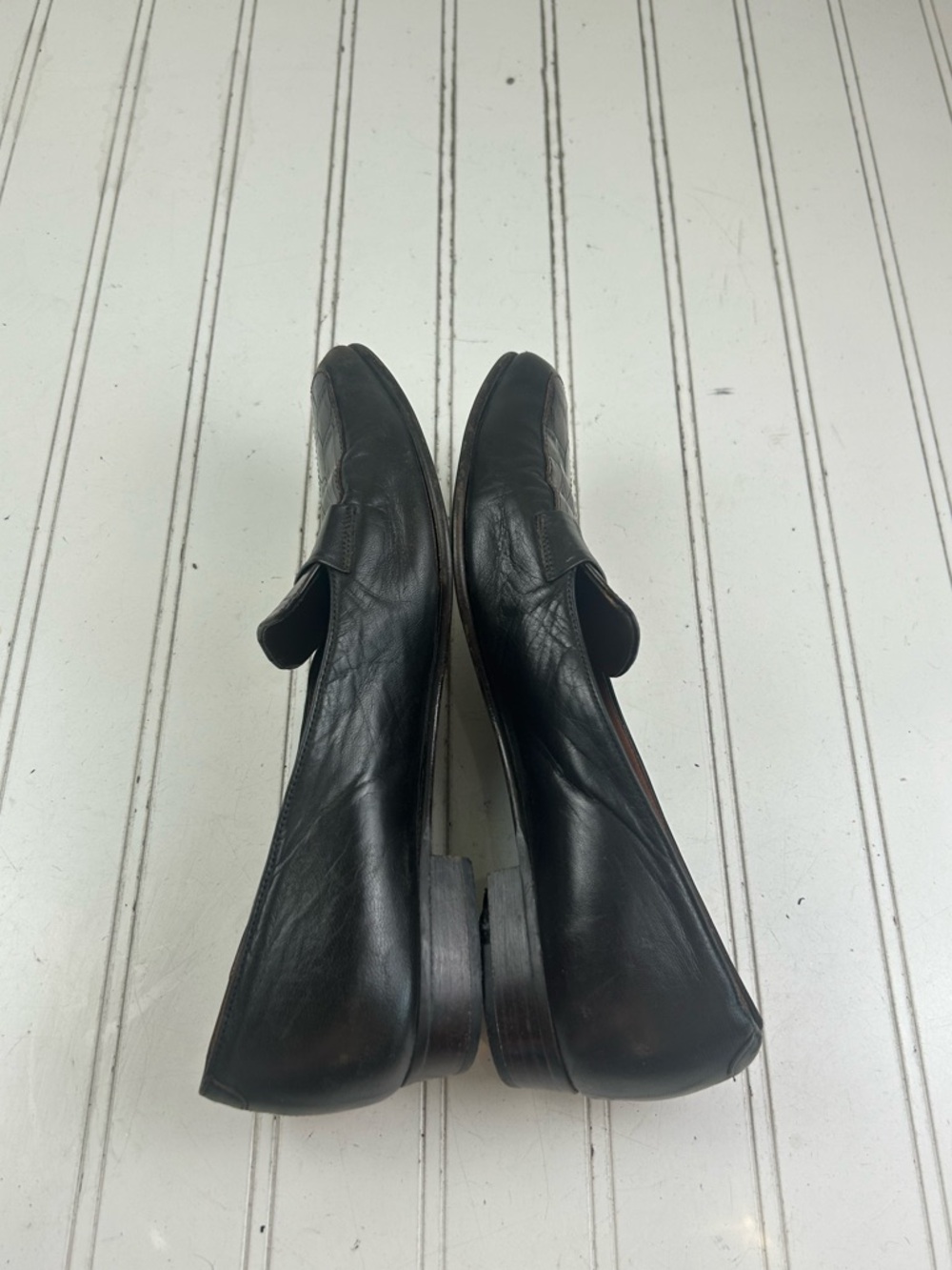 Bally Vintage Leather Croc Embossed Brown Slip On Dress Loafers Menโs Size 6.5 - Picture 11 of 13